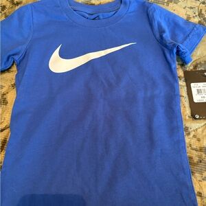 Nike Kids Royal Blue Tee with White Swoosh NWT Size 3-4 Years